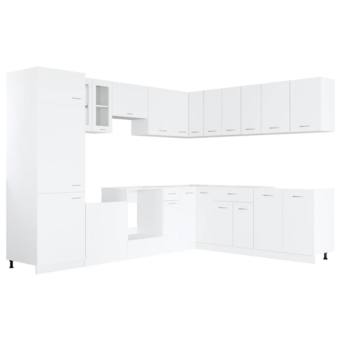 Set dulapuri de bucătărie, Lyon, 14 piese, alb, PAL - WALTI WALTI