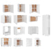 Set dulapuri de bucătărie, Lyon, 14 piese, alb, PAL - WALTI WALTI
