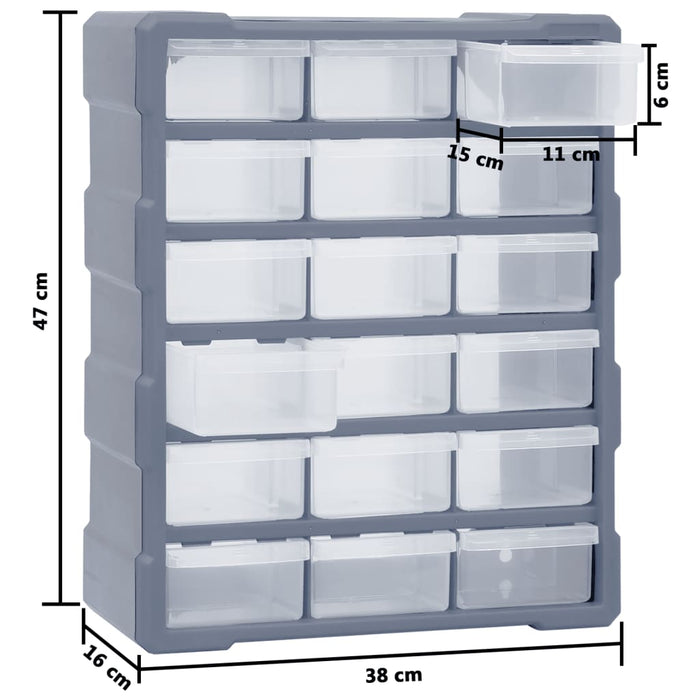 Organizator cu 18 sertare medii, 38x16x47 cm - WALTI WALTI