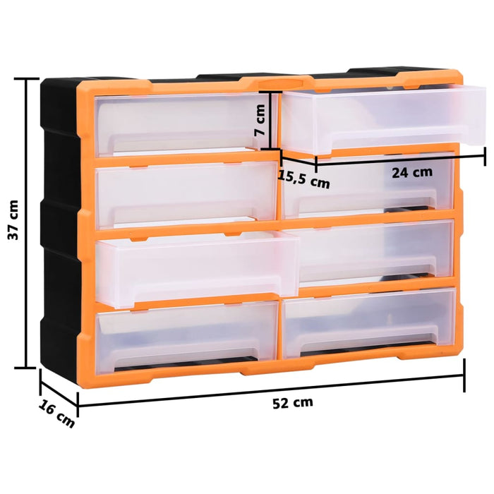 Organizator cu 8 sertare mari, 52x16x37 cm - WALTI WALTI