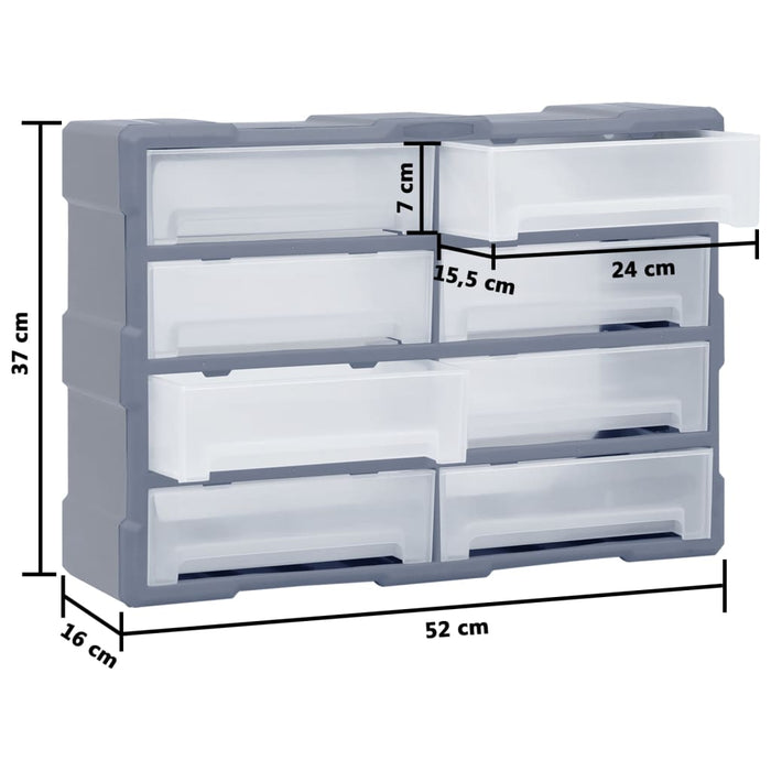 Organizator cu 8 sertare mari, 52x16x37 cm - WALTI WALTI