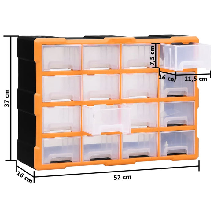 Organizator cu 16 sertare medii, 52x16x37 cm - WALTI WALTI