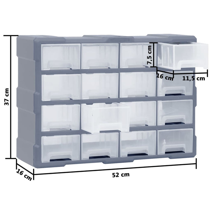 Organizator cu 16 sertare medii, 52x16x37 cm - WALTI WALTI