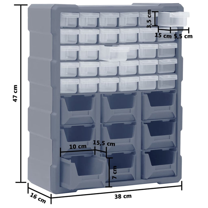 Organizator cu 39 de sertare, 38x16x47 cm - WALTI WALTI