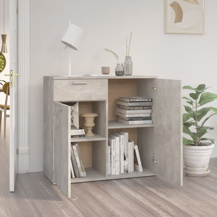 Servantă, gri beton, 80x36x75 cm, PAL - WALTI WALTI
