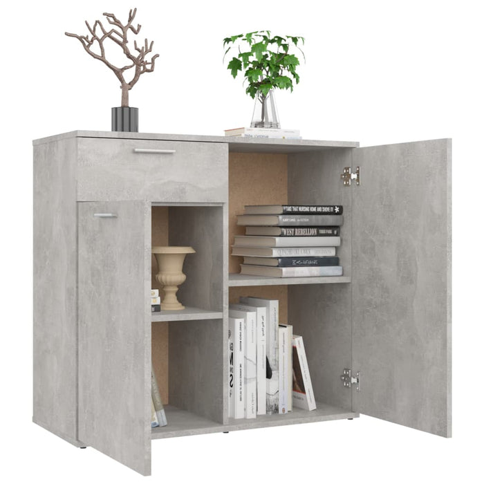 Servantă, gri beton, 80x36x75 cm, PAL - WALTI WALTI
