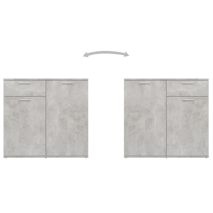 Servantă, gri beton, 80x36x75 cm, PAL - WALTI WALTI