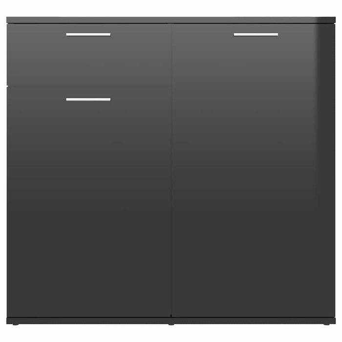 Servantă, negru extralucios, 80x36x75 cm, PAL WALTI