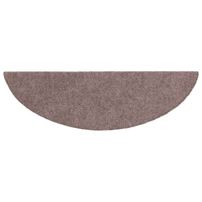 Covorașe autoadezive pentru scări, 10 buc., 56x17x3 cm, maro deschis, semirotunde WALTI