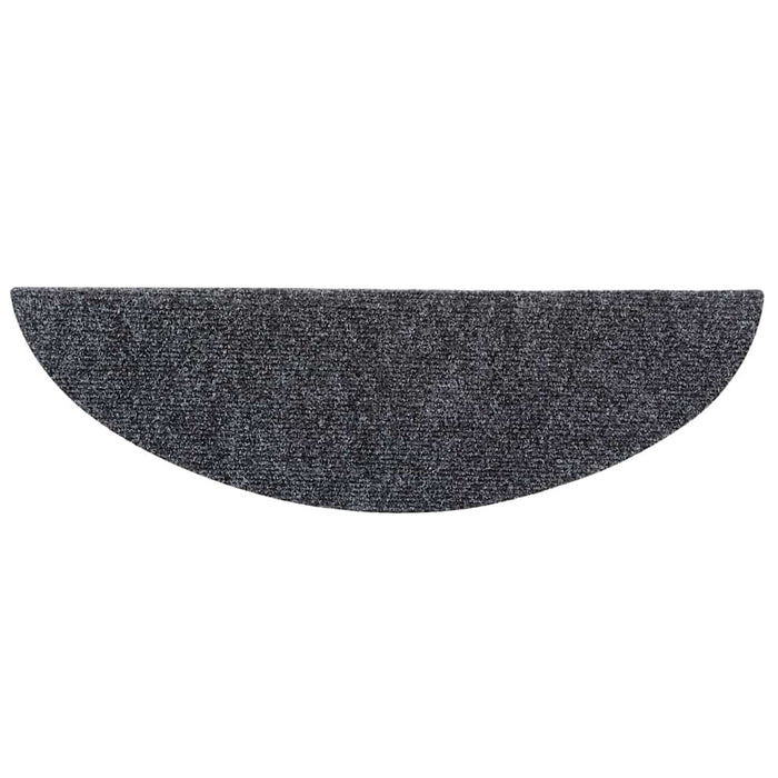 Covorașe pentru scări autoadezive, 5 buc., 56x17x3 cm, gri închis, semirotunde WALTI