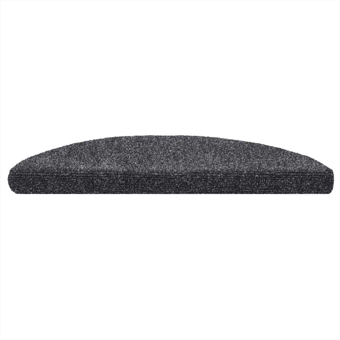 Covorașe pentru scări autoadezive, 10 buc., 56x17x3 cm, gri închis, semirotunde WALTI
