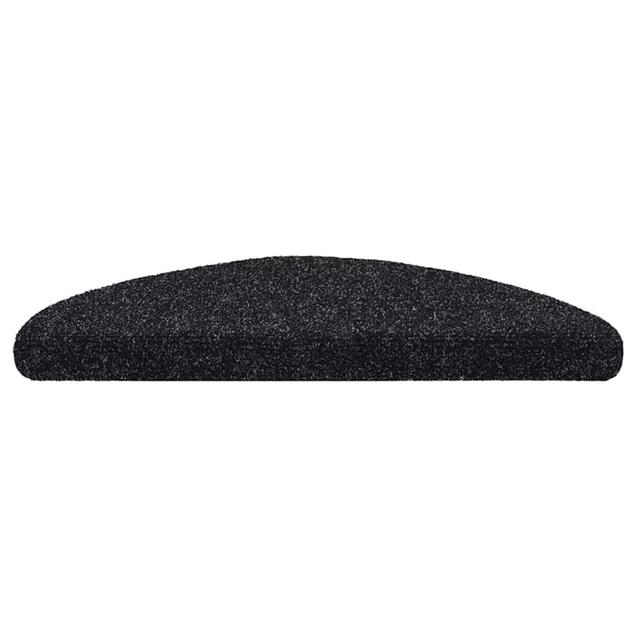 Covorașe autoadezive pentru scări, 5 buc., 56x17x3 cm, negre, semirotunde WALTI