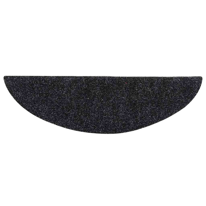Covorașe autoadezive pentru scări, 5 buc., 56x17x3 cm, negre, semirotunde WALTI