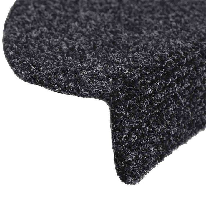 Covorașe autoadezive pentru scări, 5 buc., 56x17x3 cm, negre, semirotunde WALTI
