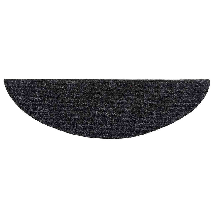 Covorașe autoadezive pentru scări, 10 buc., 56x17x3 cm, negre, semirotunde WALTI