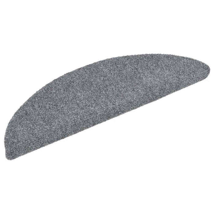 Covorașe pentru scări autoadezive, 10 buc., 56x17x3 cm, gri deschis, semirotunde WALTI