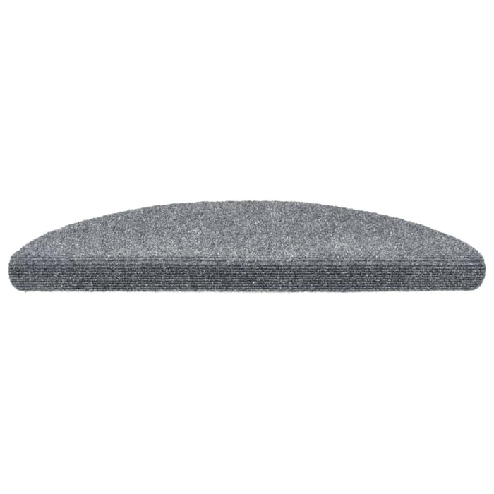 Covorașe pentru scări autoadezive, 10 buc., 56x17x3 cm, gri deschis, semirotunde WALTI