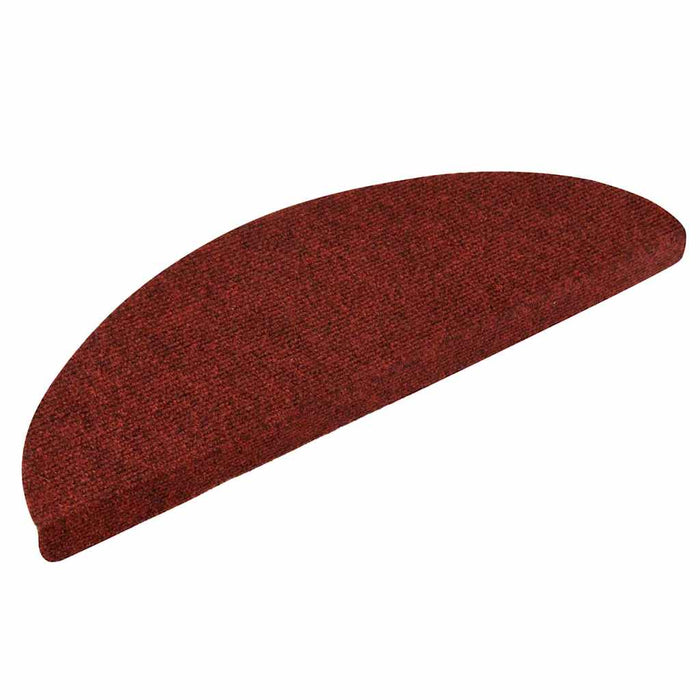 Covorașe pentru scări autoadezive, 5 buc., 56x17x3 cm, roșu bordeaux, semirotunde WALTI