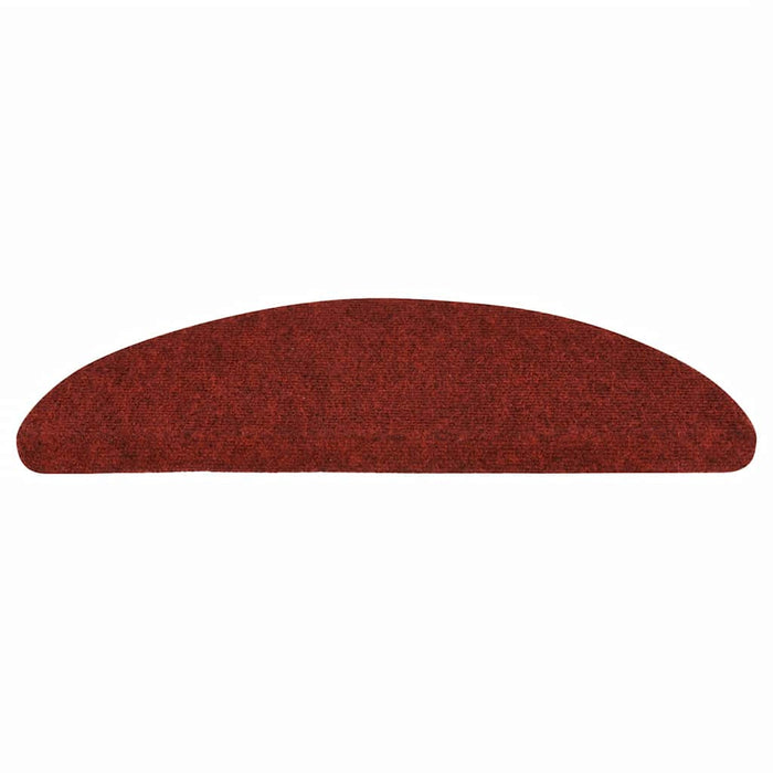 Covorașe pentru scări autoadezive, 10 buc., 56x17x3 cm, roșu bordeaux, semirotunde - WALTI WALTI