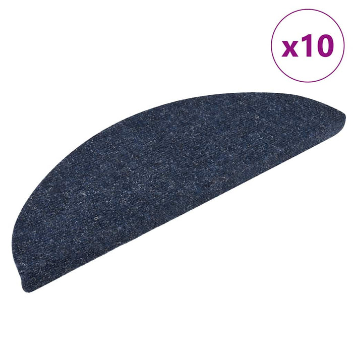 Covorașe autoadezive pentru scări, 10 buc., 56x17x3 cm, semirotunde, albastre WALTI