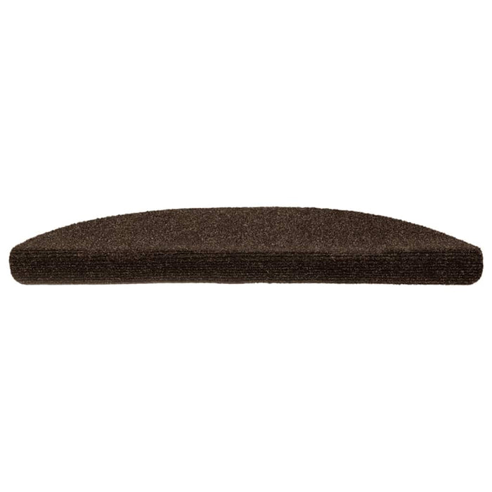 Covorașe pentru scări autoadezive, 10 buc., 56x17x3 cm, maro, semirotunde - WALTI WALTI