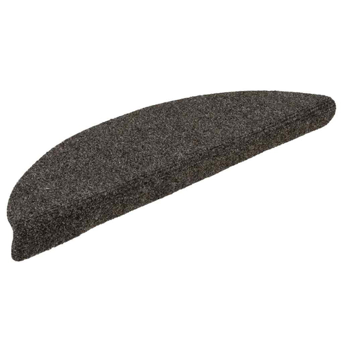 Covorașe pentru scări autoadezive, 10 buc., 56x17x3 cm, antracit, semirotunde WALTI