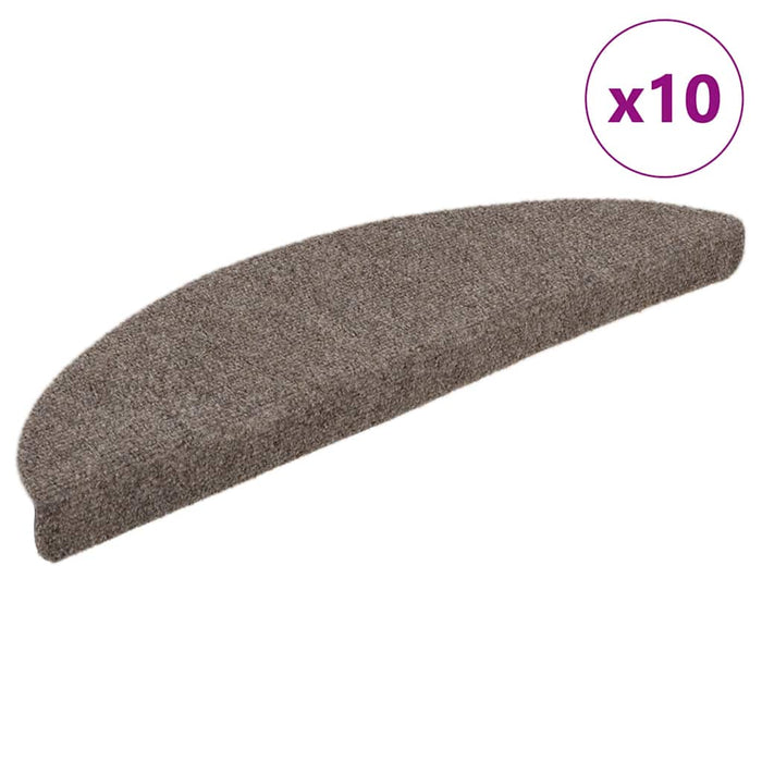 Covorașe autoadezive pentru scări, 10 buc., 56x17x3 cm, bej, semirotunde WALTI