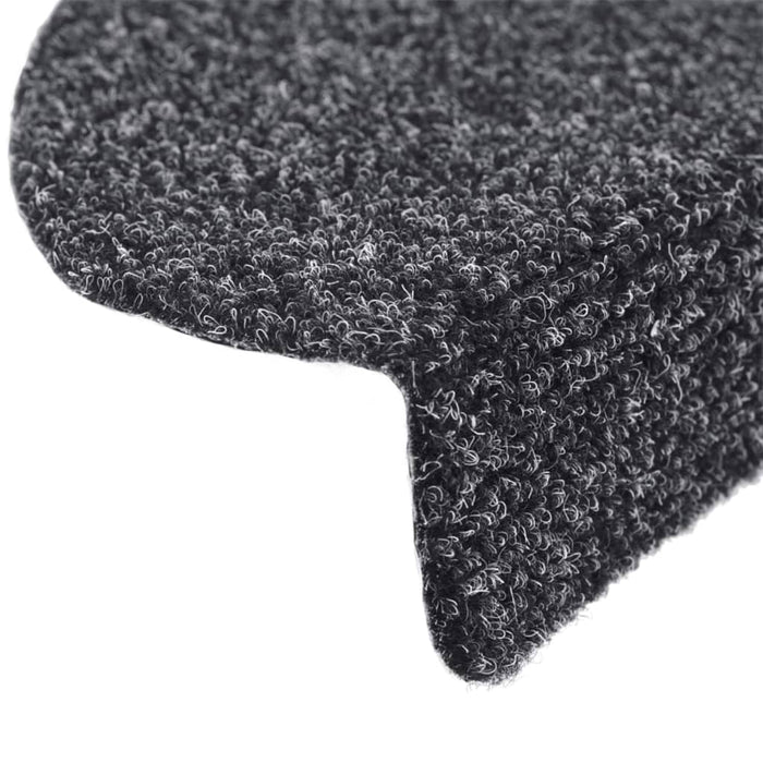 Covorașe autoadezive pentru scări, 10 buc., 65x21x4 cm, gri închis, semirotunde, mari WALTI