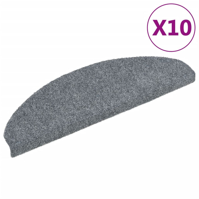 Covorașe autoadezive pentru scări, 10 buc., 65x21x4 cm, gri deschis, semirotunde, mari - WALTI WALTI