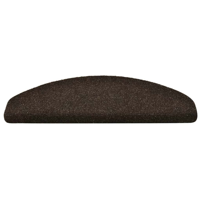 Covorașe pentru scări autoadezive, 10 buc., 65x21x4 cm, maro închis, semirotunde, mari - WALTI WALTI