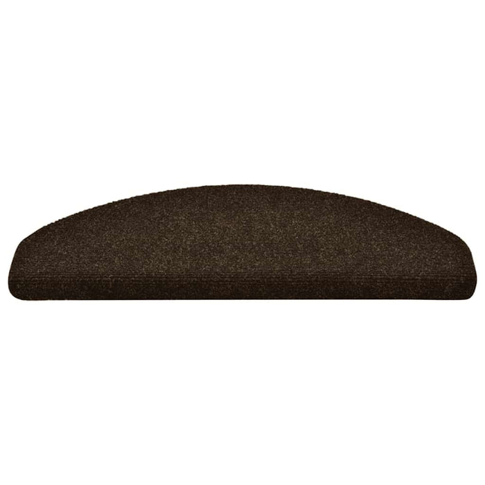 Covorașe pentru scări autoadezive, 10 buc., 65x21x4 cm, maro, semirotunde, mari - WALTI WALTI