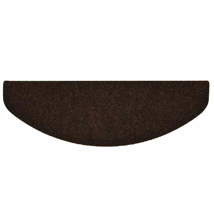 Covorașe pentru scări autoadezive, 10 buc., 65x21x4 cm, maro, semirotunde, mari - WALTI WALTI