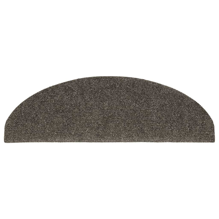 Covorașe pentru scări autoadezive, 10 buc., 65x21x4 cm, antracit, semirotunde, mari - WALTI WALTI