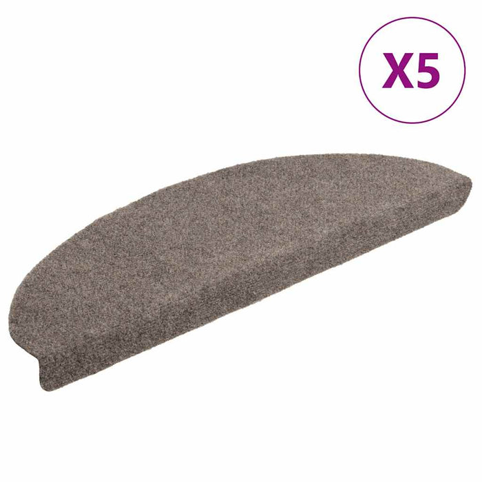 Covorașe autoadezive pentru scări, 5 buc., 65x21x4 cm, bej, semirotunde, mari WALTI