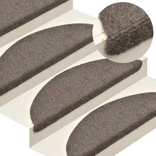Covorașe autoadezive pentru scări, 5 buc., 65x21x4 cm, bej, semirotunde, mari - WALTI WALTI