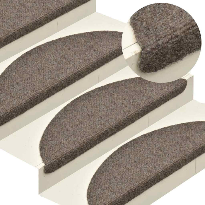 Covorașe autoadezive pentru scări, 10 buc., 65x21x4 cm, bej, semirotunde, mari - WALTI WALTI