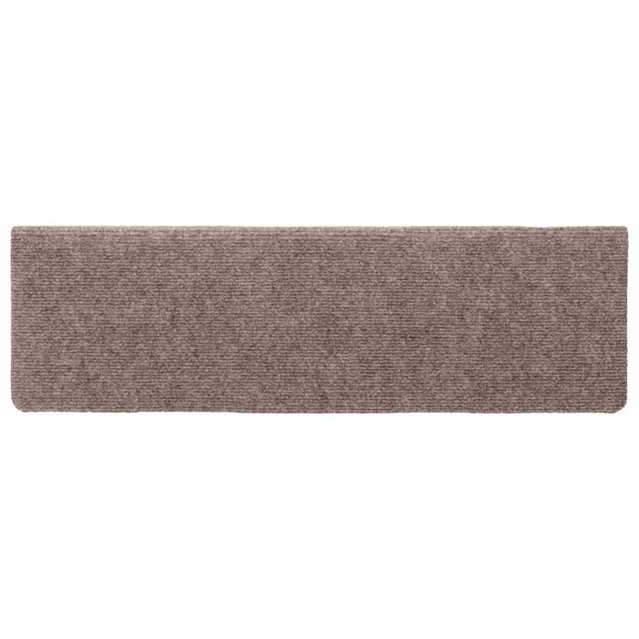Covorașe autoadezive pentru scări, 5 buc., 65x21x4 cm, margini dreptunghiulare, maro deschis WALTI