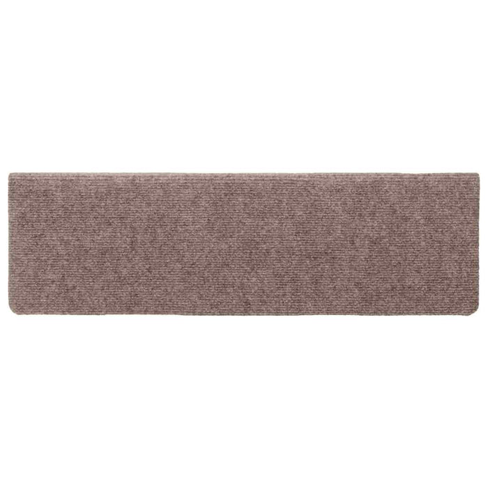 Covorașe autoadezive pentru scări, 10 buc., 65x21x4 cm, margini dreptunghiulare, maro deschis WALTI