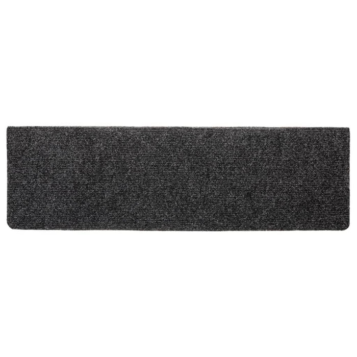 Covorașe scări autoadezive, 5 buc., 65x21x4 cm, gri închis, cu margine dreptunghiulară WALTI