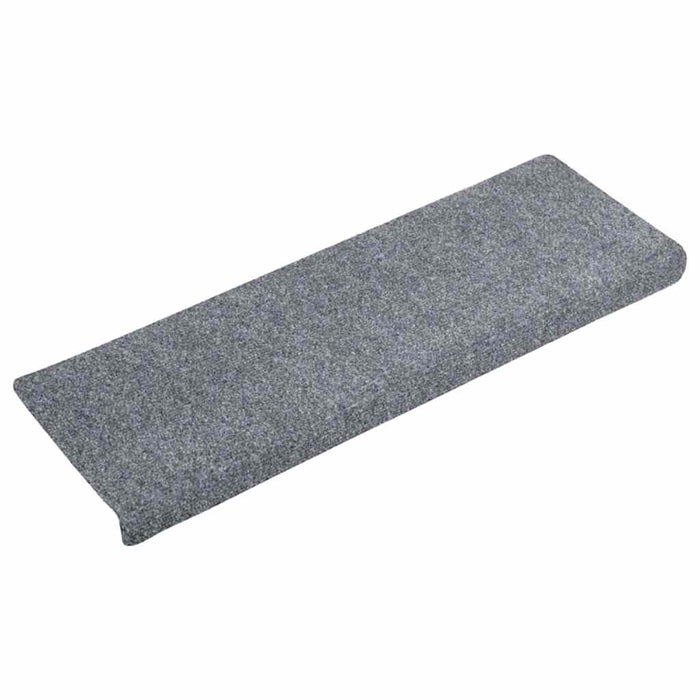 Covorașe autoadezive pentru scări, 5 buc., 65x21x4 cm, gri deschis, cu margine dreptunghiulară WALTI