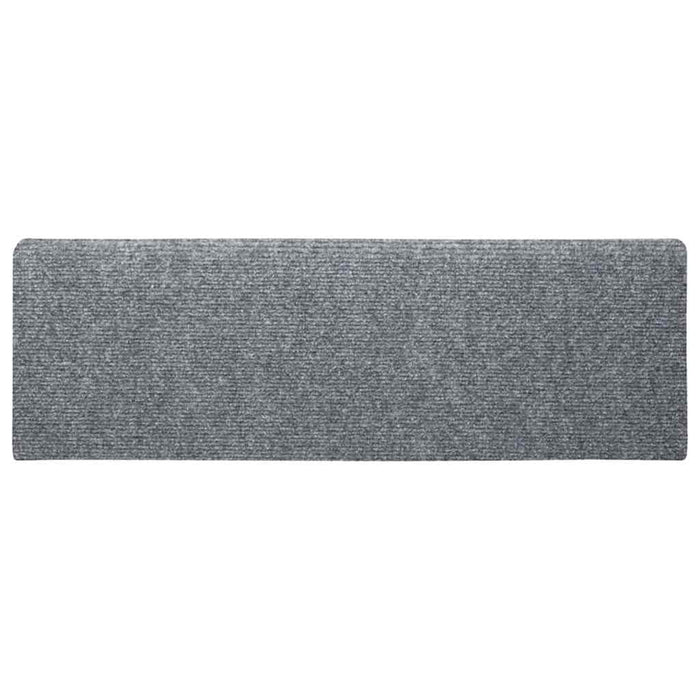 Covorașe autoadezive pentru scări, 5 buc., 65x21x4 cm, gri deschis, cu margine dreptunghiulară WALTI
