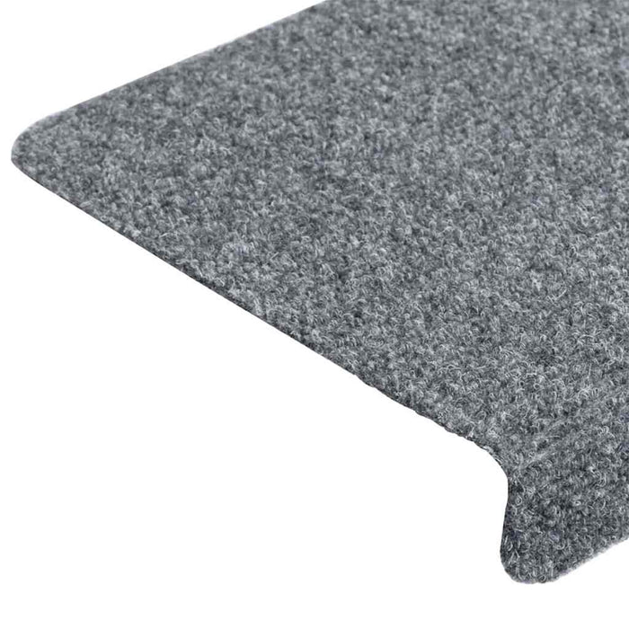 Covorașe autoadezive pentru scări, 5 buc., 65x21x4 cm, gri deschis, cu margine dreptunghiulară WALTI