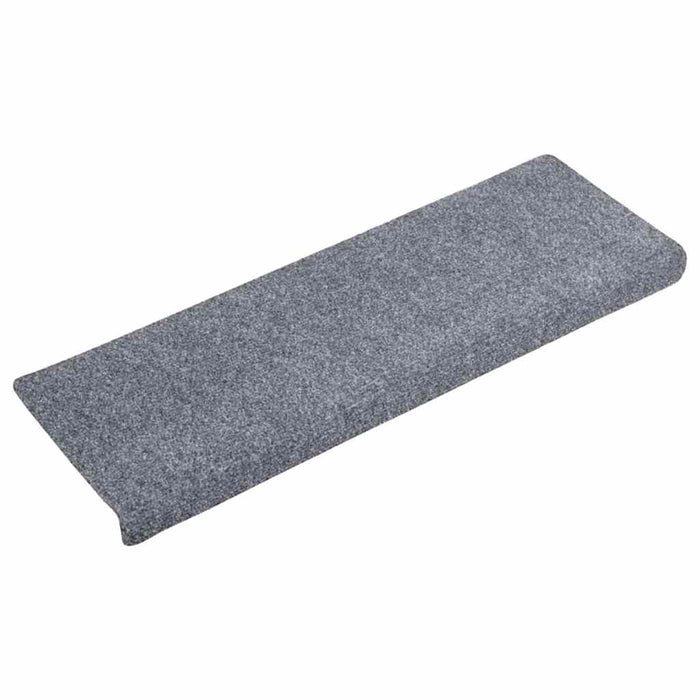 Covorașe autoadezive pentru scări, 10 buc., 65x21x4 cm, gri deschis, cu margini dreptunghiulare WALTI