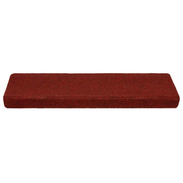 Covorașe pentru scări autoadezive, 5 buc., 65x21x4 cm, margini dreptunghiulare, roșu bordeaux WALTI