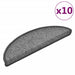 Covorașe pentru scări, 10 buc., 56x17x3 cm, gri închis, semirotunde - WALTI WALTI
