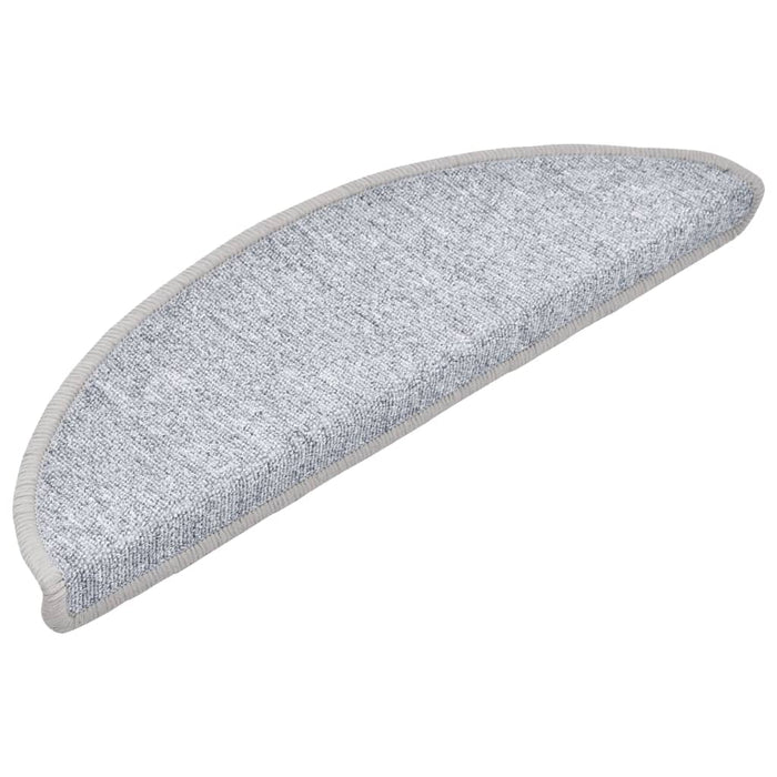 Covorașe pentru scări, 10 buc., 56x17x3 cm, gri deschis, semirotunde - WALTI WALTI