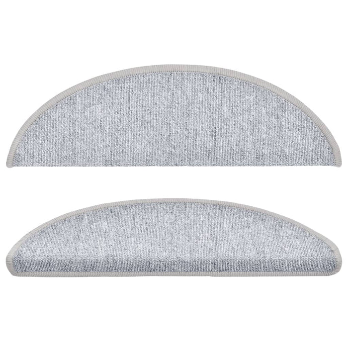 Covorașe pentru scări, 10 buc., 56x17x3 cm, gri deschis, semirotunde - WALTI WALTI