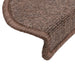 Covorașe scări, 10 buc., 56x17x3 cm, maro cafea, semirotunde - WALTI WALTI