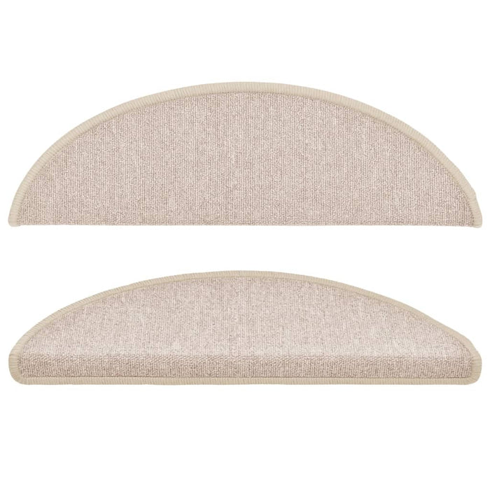 Covorașe scări, 10 buc., 56x17x3 cm, semirotunde, gri taupe - WALTI WALTI