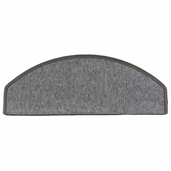 Covorașe pentru scări, 10 buc., 65x24x4 cm, gri închis, semirotunde, mari - WALTI WALTI